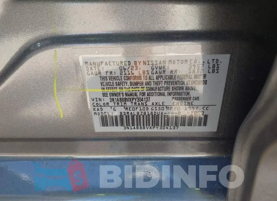 3N1AB8BVXPY304137 Photo# 9