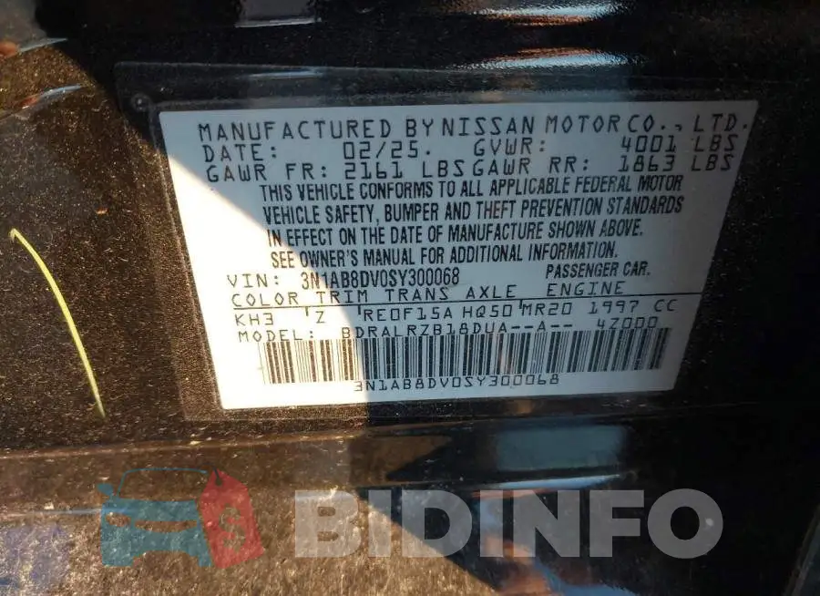 3N1AB8DV0SY300068 Photo# 9