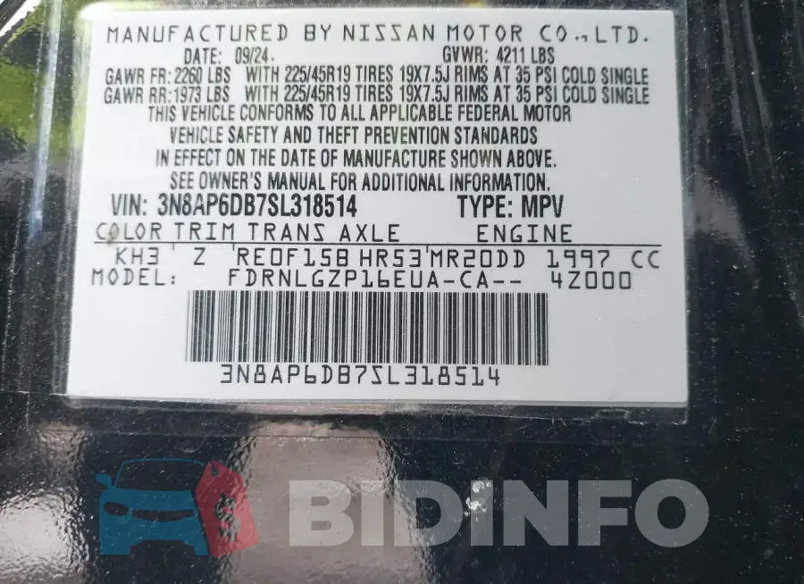3N8AP6DB7SL318514 Photo# 9