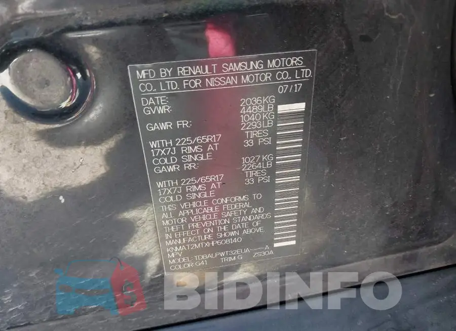 KNMAT2MTXHP608140 Photo# 9