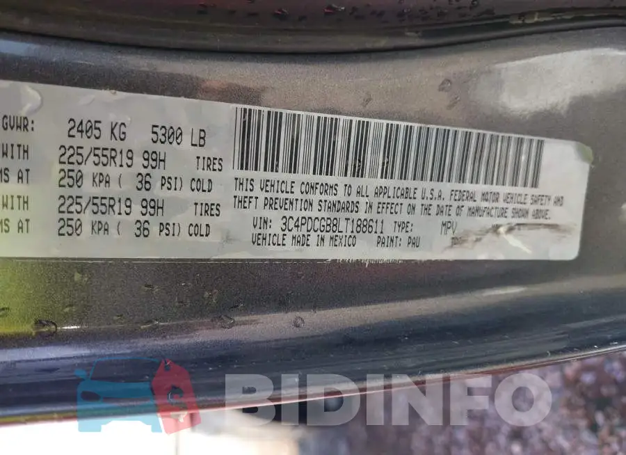 3C4PDCGB8LT188611 Photo# 9