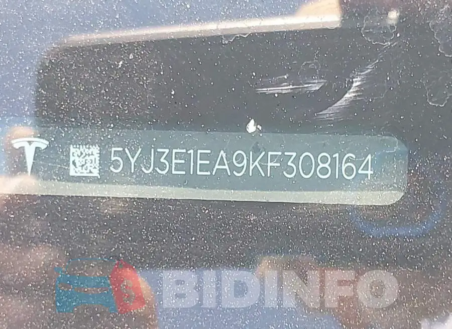 5YJ3E1EA9KF308164 Photo# 9