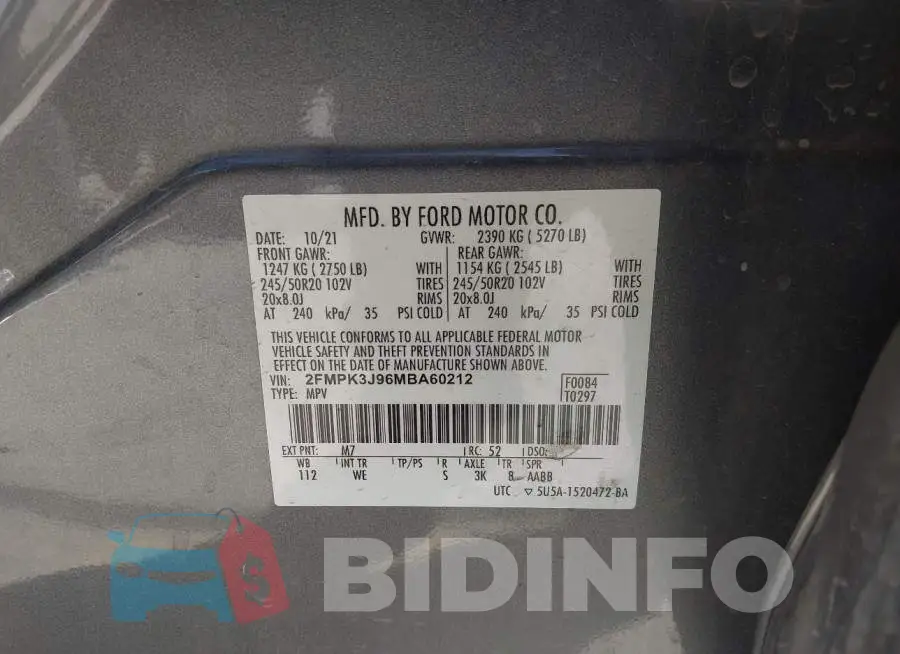 2FMPK3J96MBA60212 Photo# 9