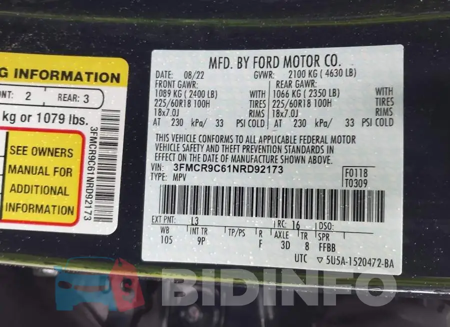 3FMCR9C61NRD92173 Photo# 9