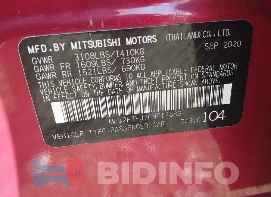 ML32F3FJ7LHF12889 Photo# 9