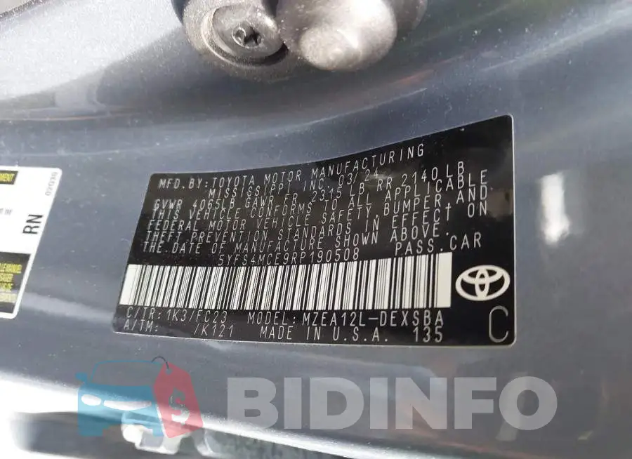 5YFS4MCE9RP190508 Photo# 9
