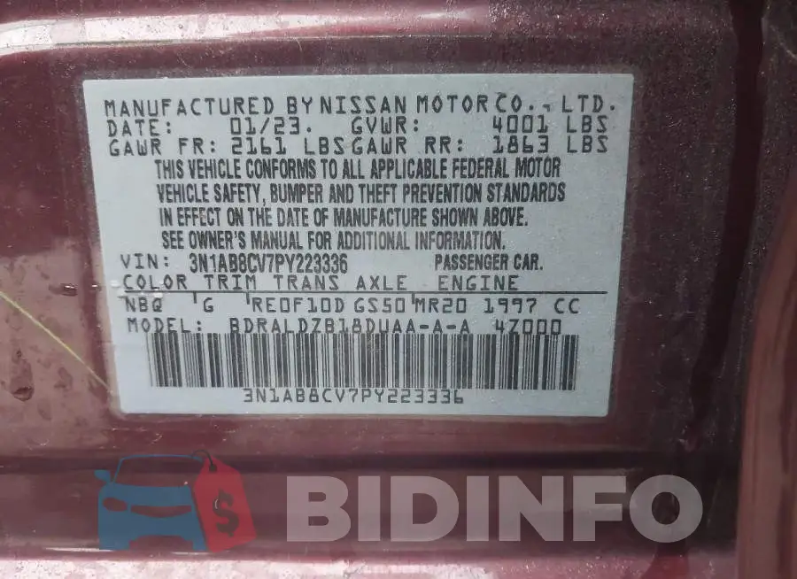 3N1AB8CV7PY223336 Photo# 9