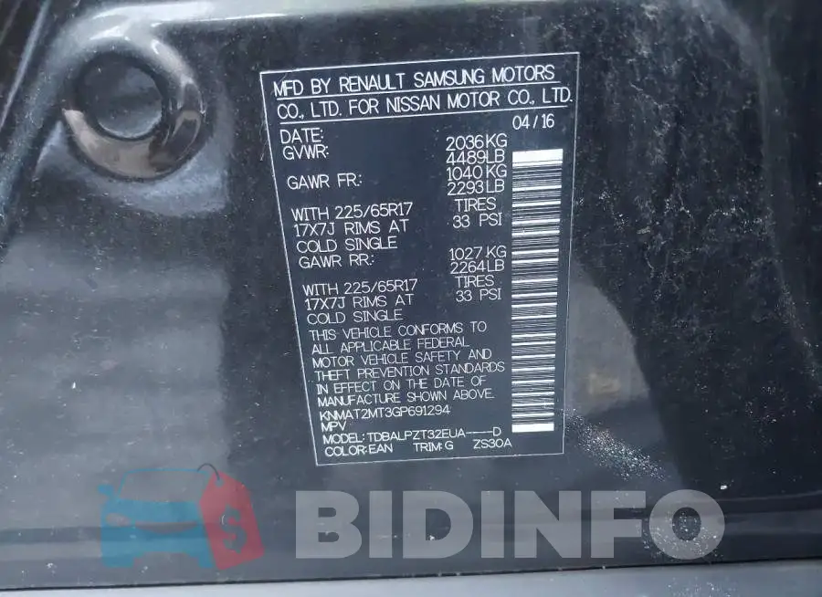 KNMAT2MT3GP691294 Photo# 9