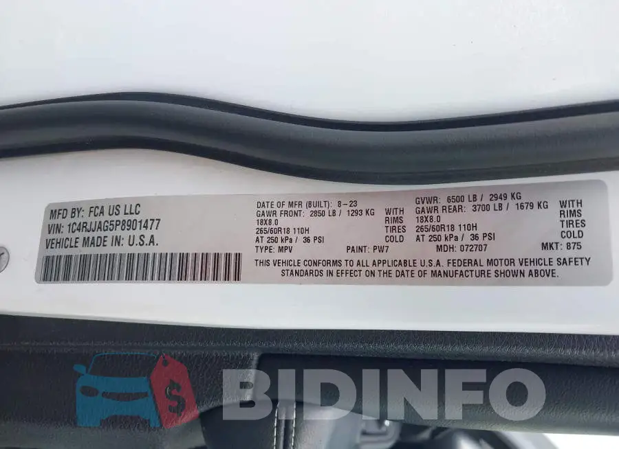 1C4RJJAG5P8901477 Photo# 9