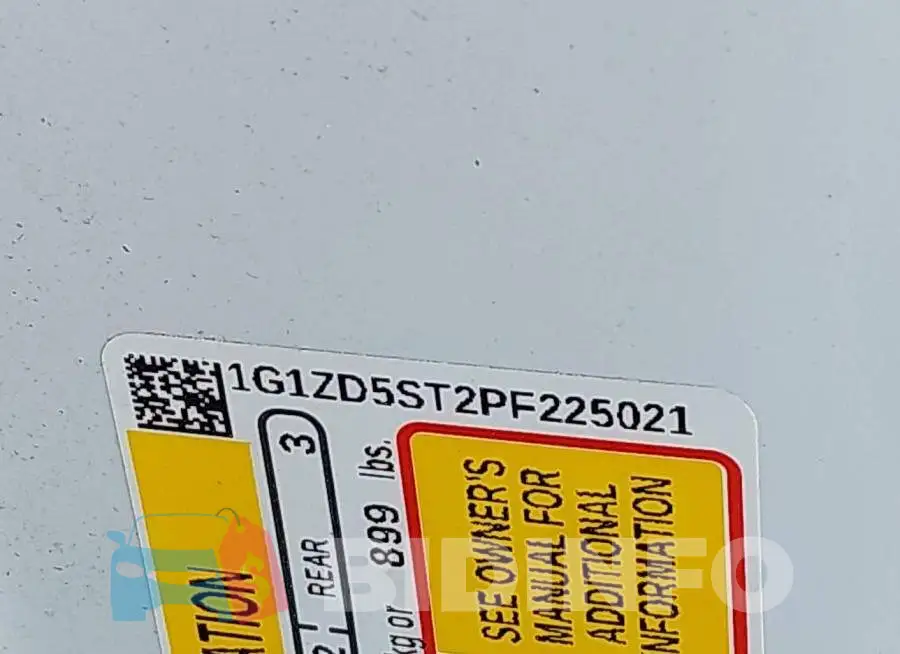 1G1ZD5ST2PF225021 Photo# 9