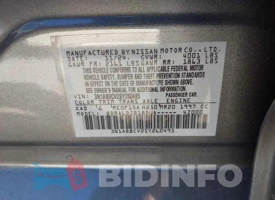 3N1AB8CV2SY260495 Photo# 9