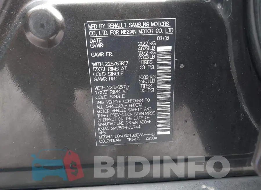 KNMAT2MV8GP676744 Photo# 9