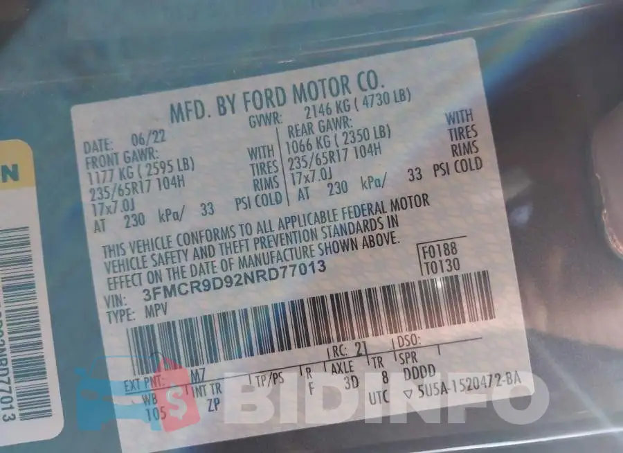 3FMCR9D92NRD77013 Photo# 9