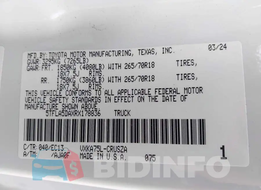 5TFLA5DAXRX178836 Photo# 9