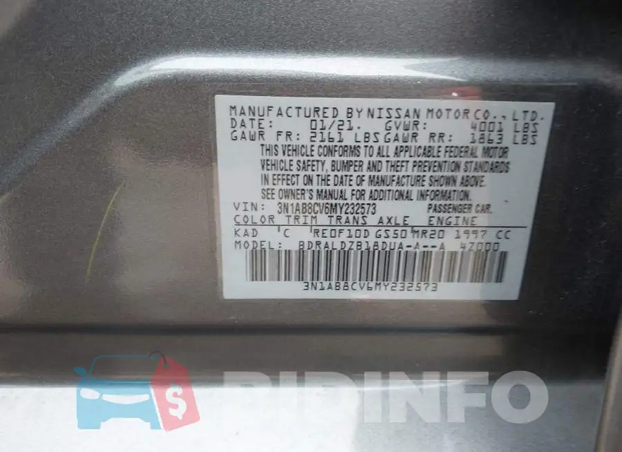 3N1AB8CV6MY232573 Photo# 9