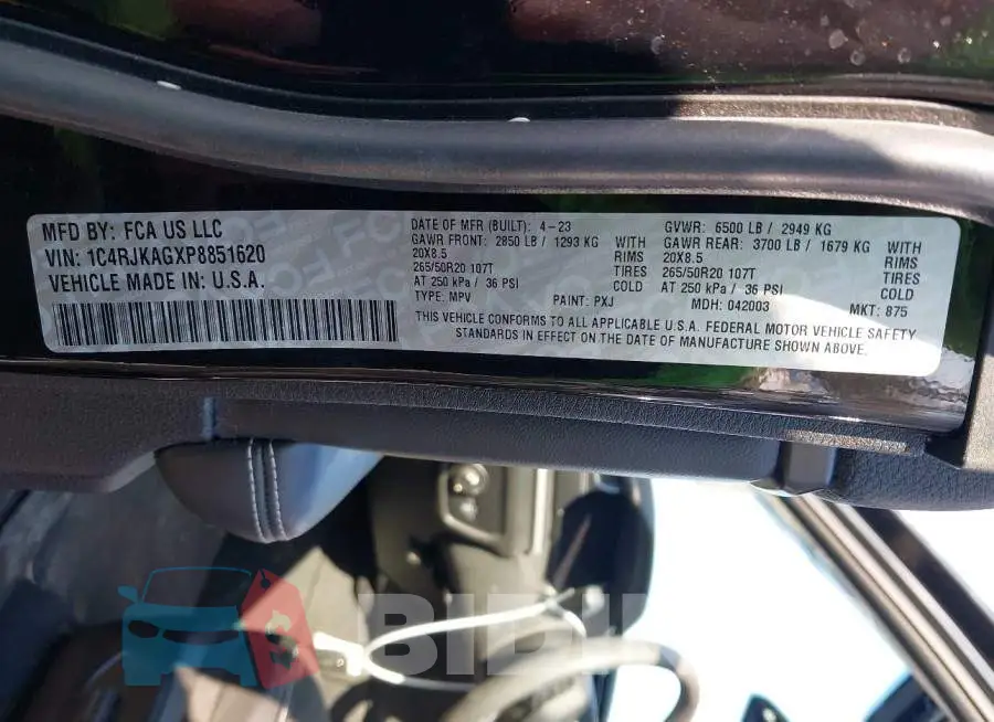 1C4RJKAGXP8851620 Photo# 9