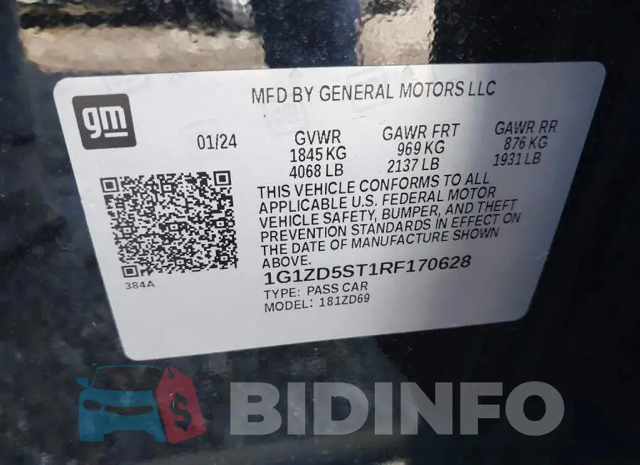 1G1ZD5ST1RF170628 Photo# 9