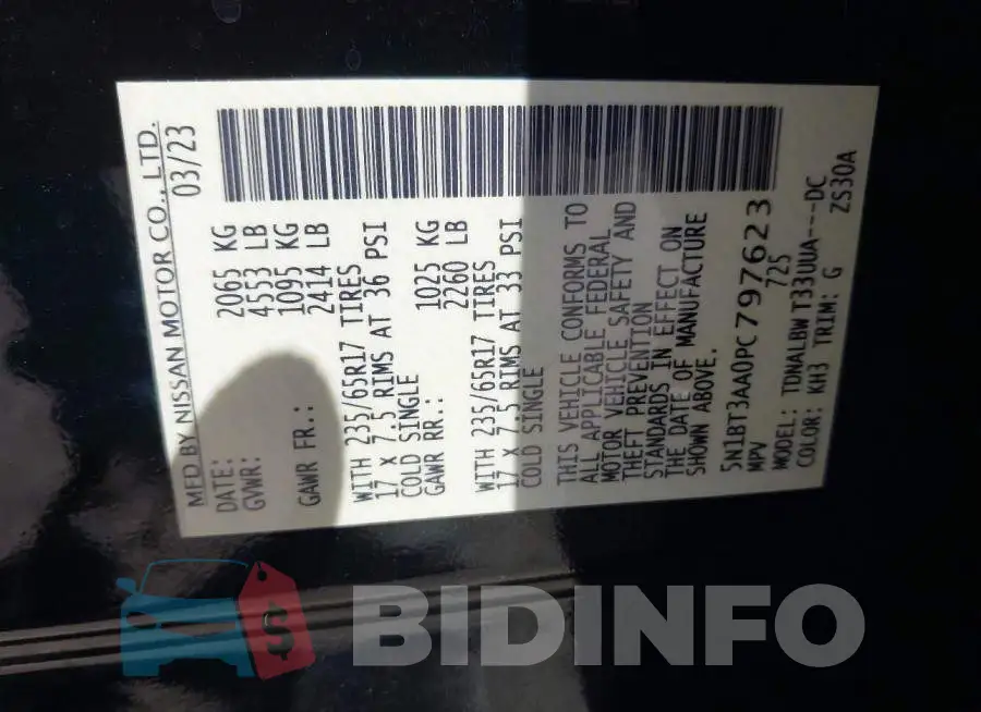 5N1BT3AA0PC797623 Photo# 9