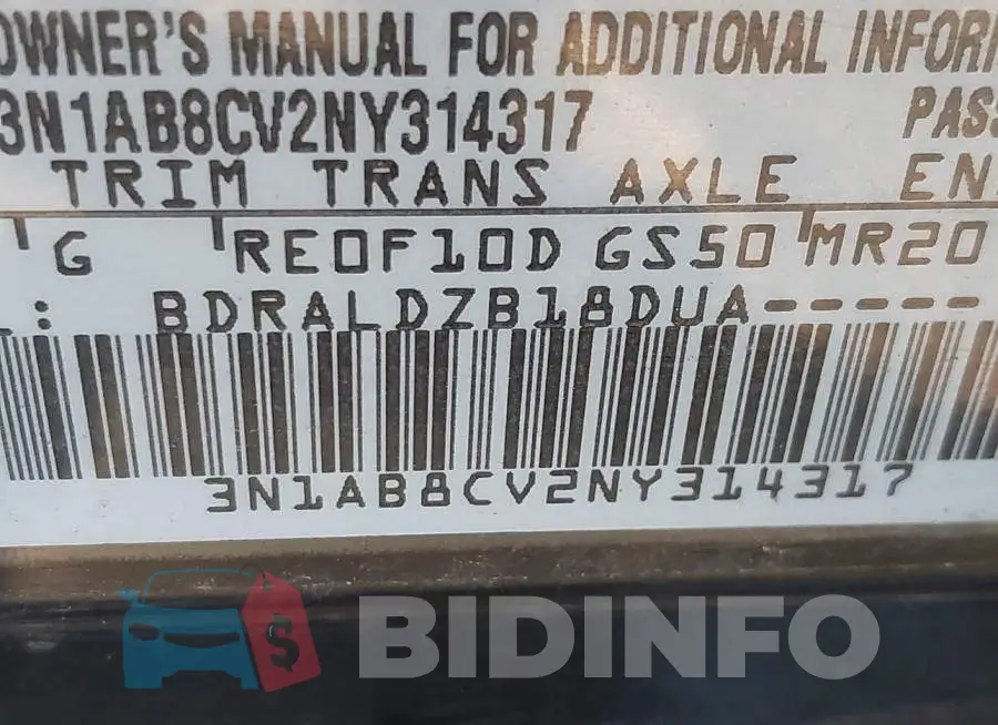 3N1AB8CV2NY314317 Photo# 9