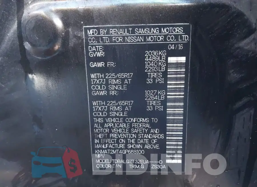 KNMAT2MT4GP688100 Photo# 9