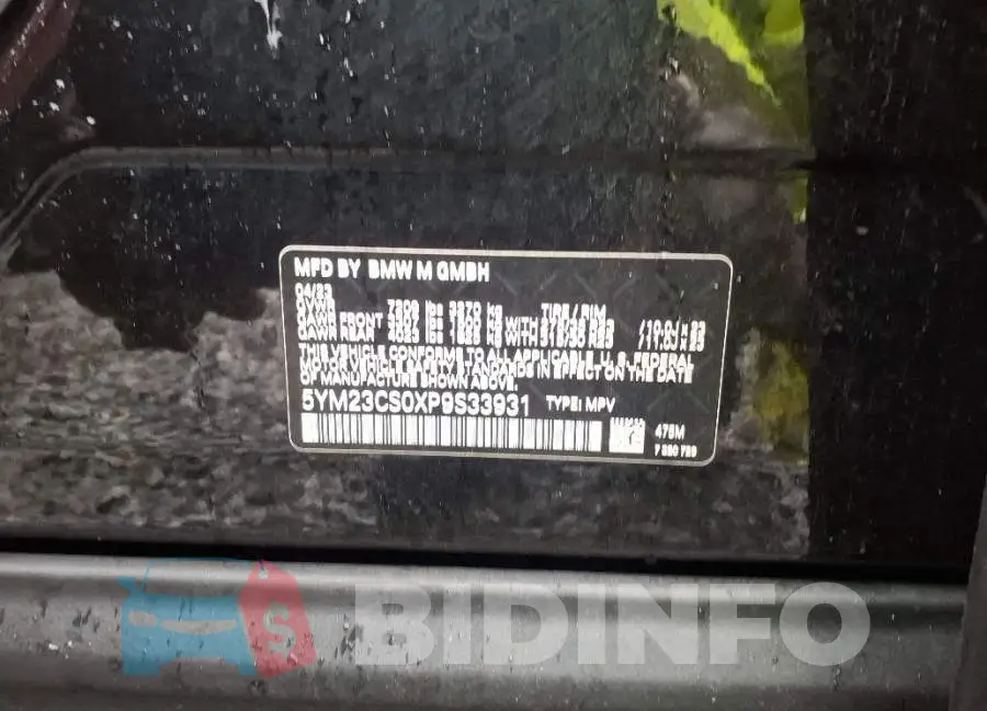 5YM23CS0XP9S33931 Photo# 9