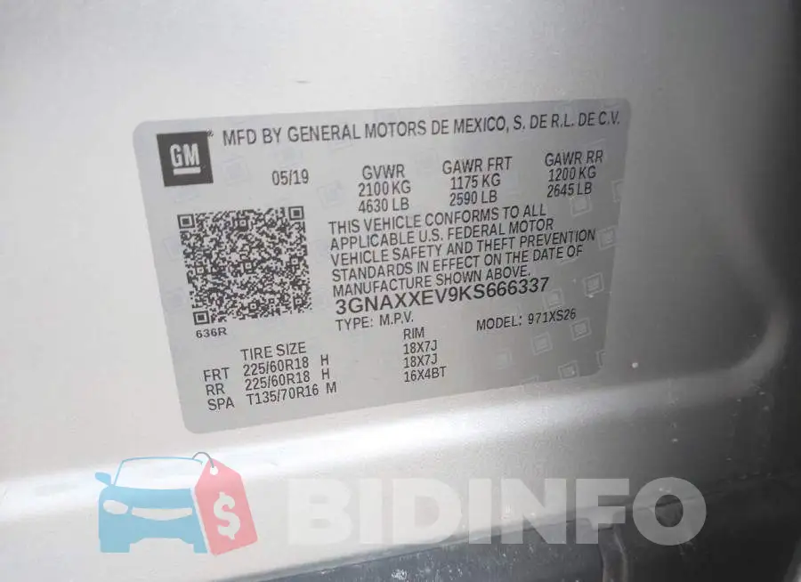 3GNAXXEV9KS666337 Photo# 9