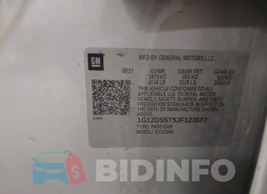 1G1ZD5ST5JF123607 Photo# 9