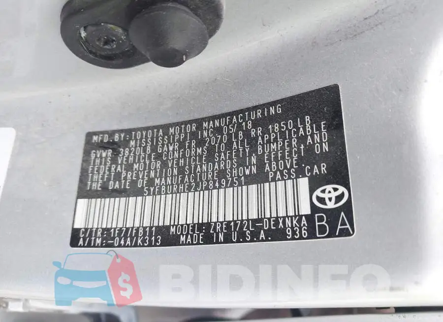 5YFBURHE2JP849751 Photo# 9