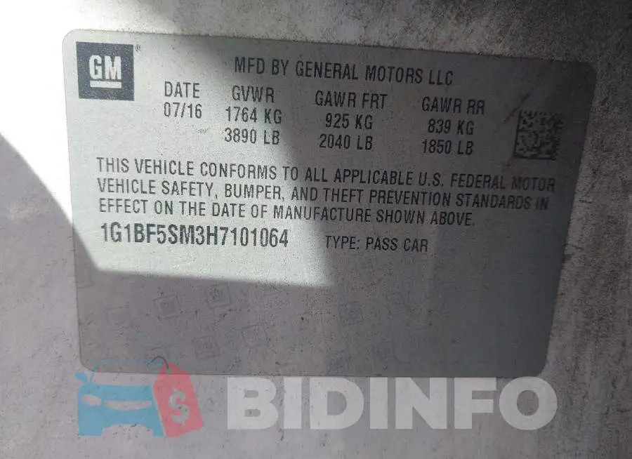1G1BF5SM3H7101064 Photo# 9