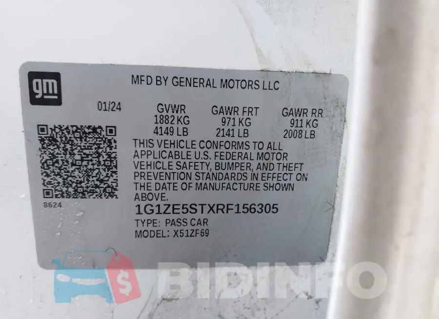 1G1ZE5STXRF156305 Photo# 9
