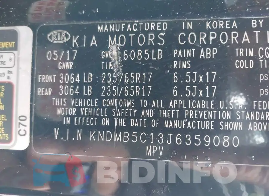 KNDMB5C13J6359080 Photo# 9
