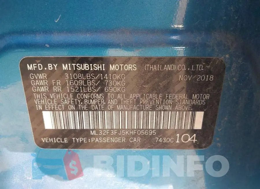 ML32F3FJ5KHF05695 Photo# 9
