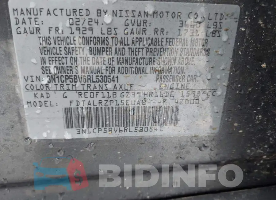 3N1CP5BV6RL530541 Photo# 9