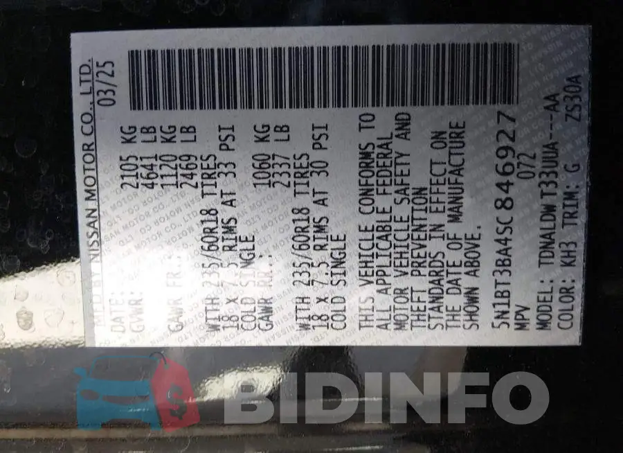 5N1BT3BA4SC846927 Photo# 9