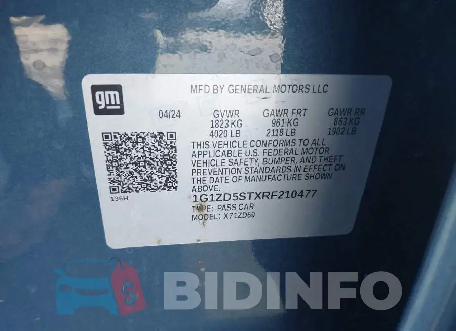 1G1ZD5STXRF210477 Photo# 9