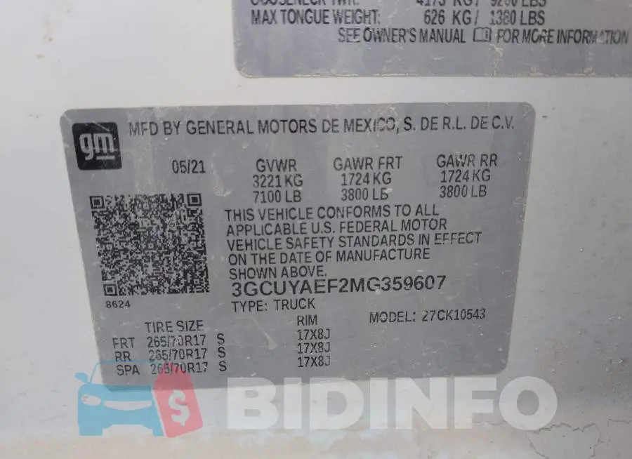 3GCUYAEF2MG359607 Photo# 9