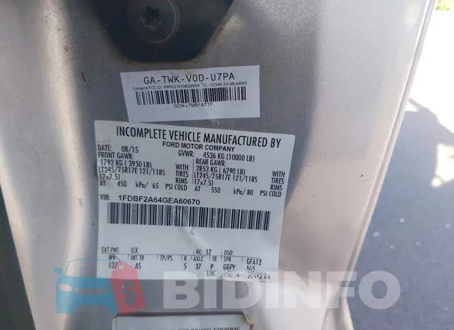 1FDBF2A64GEA60670 Photo# 9