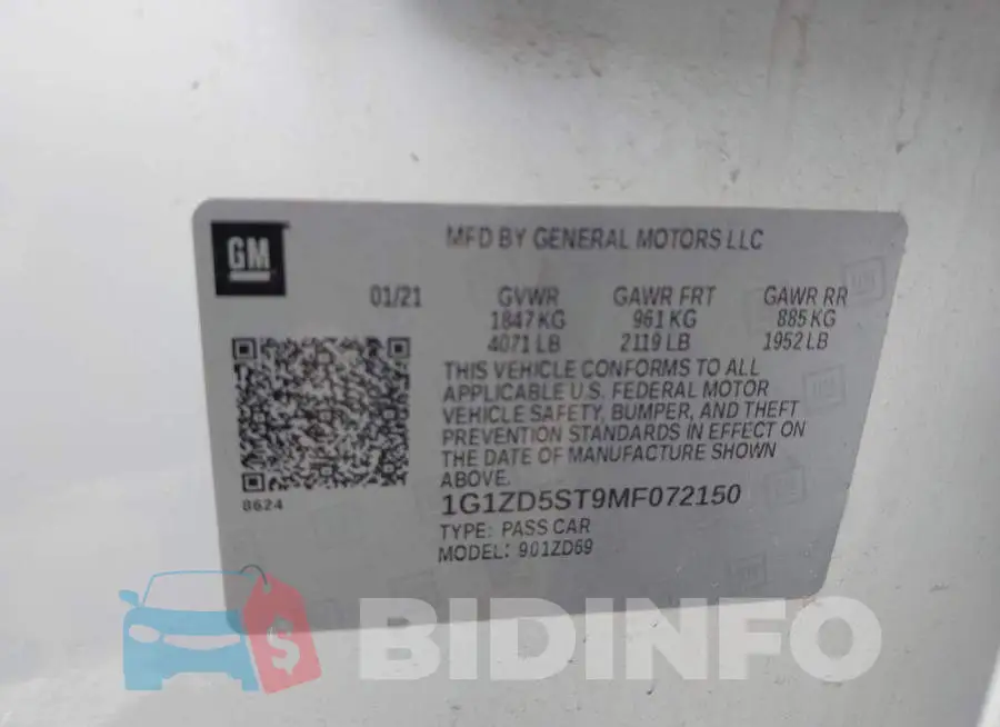 1G1ZD5ST9MF072150 Photo# 9
