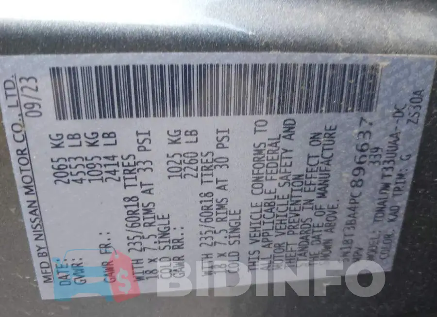 5N1BT3BA4PC896637 Photo# 9