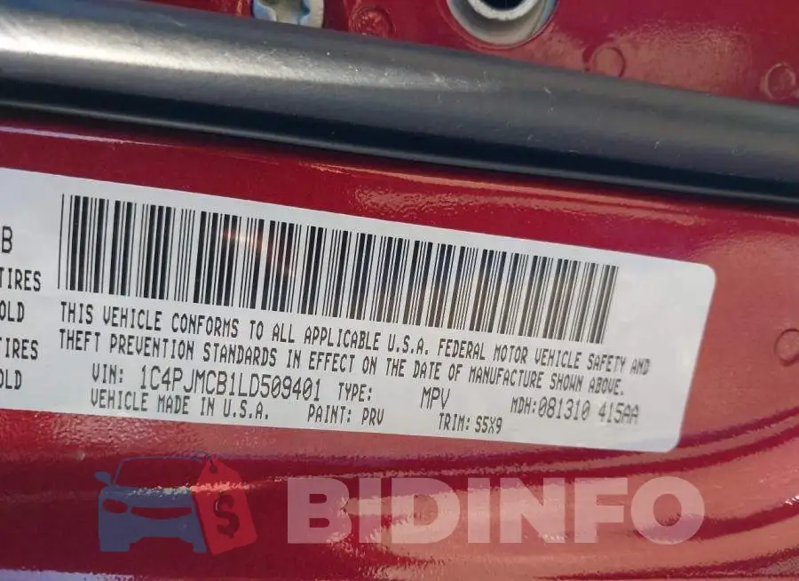 1C4PJMCB1LD509401 Photo# 9