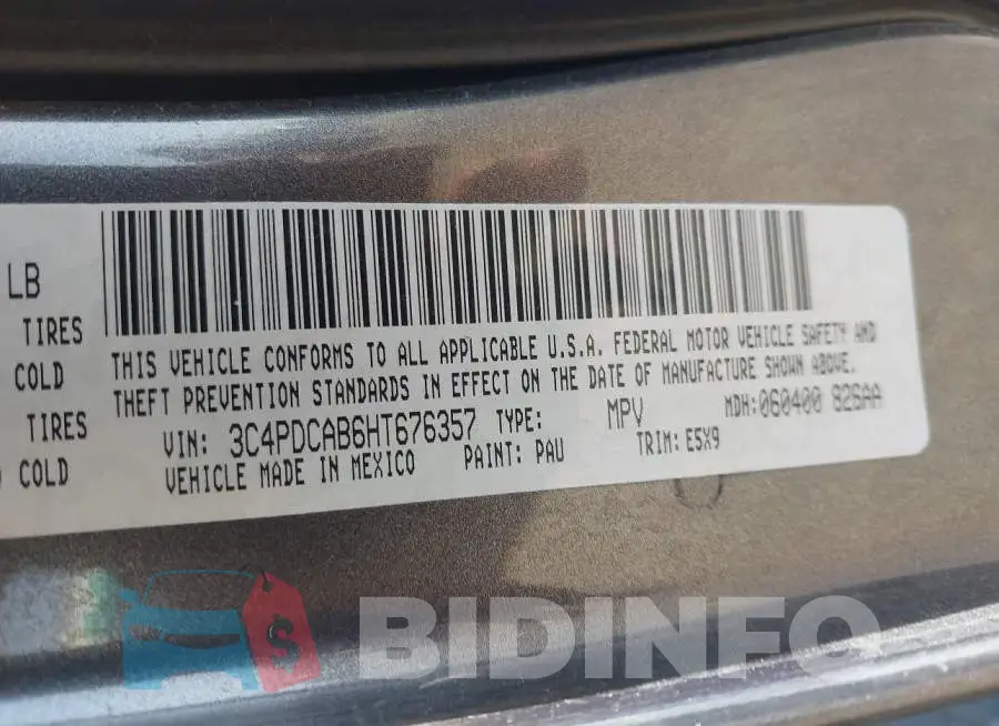 3C4PDCAB6HT676357 Photo# 9