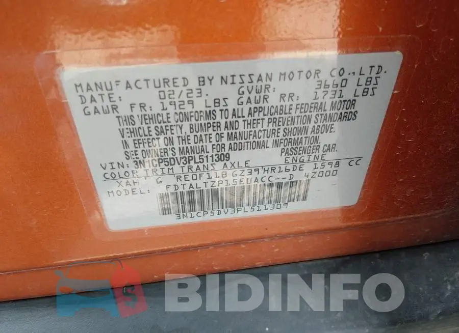 3N1CP5DV3PL511309 Photo# 9