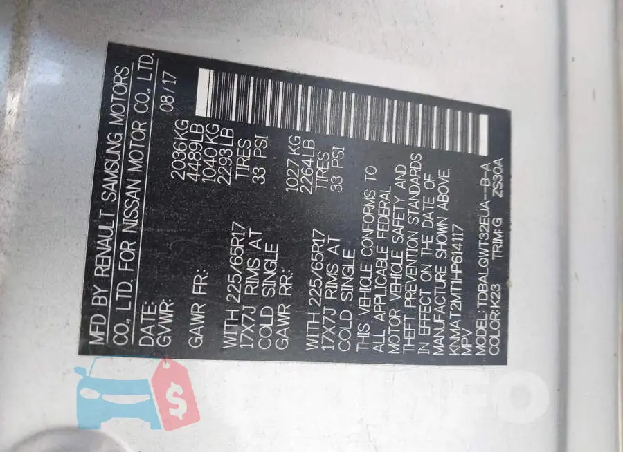 KNMAT2MT1HP614117 Photo# 9