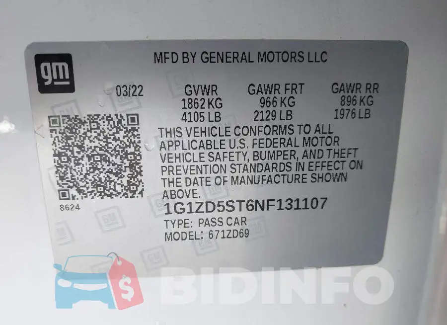 1G1ZD5ST6NF131107 Photo# 9