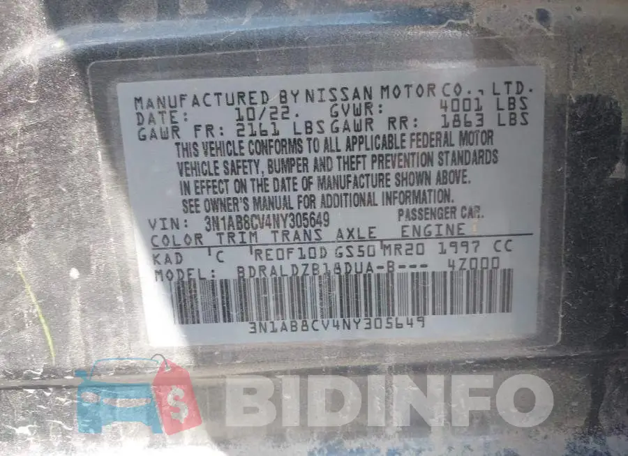 3N1AB8CV4NY305649 Photo# 9