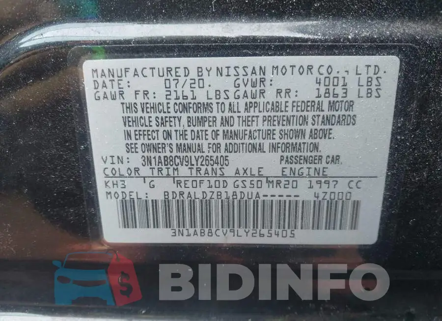 3N1AB8CV9LY265405 Photo# 9