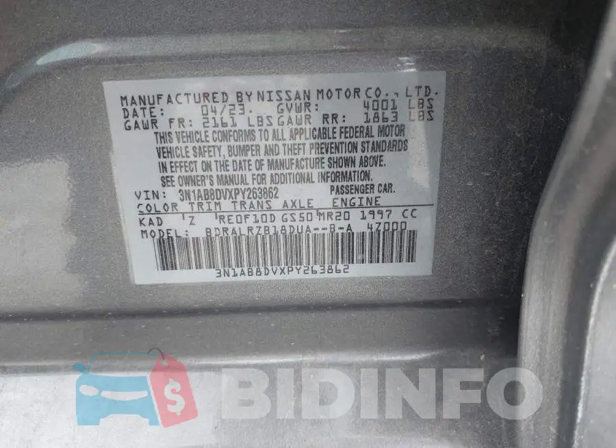 3N1AB8DVXPY263862 Photo# 9