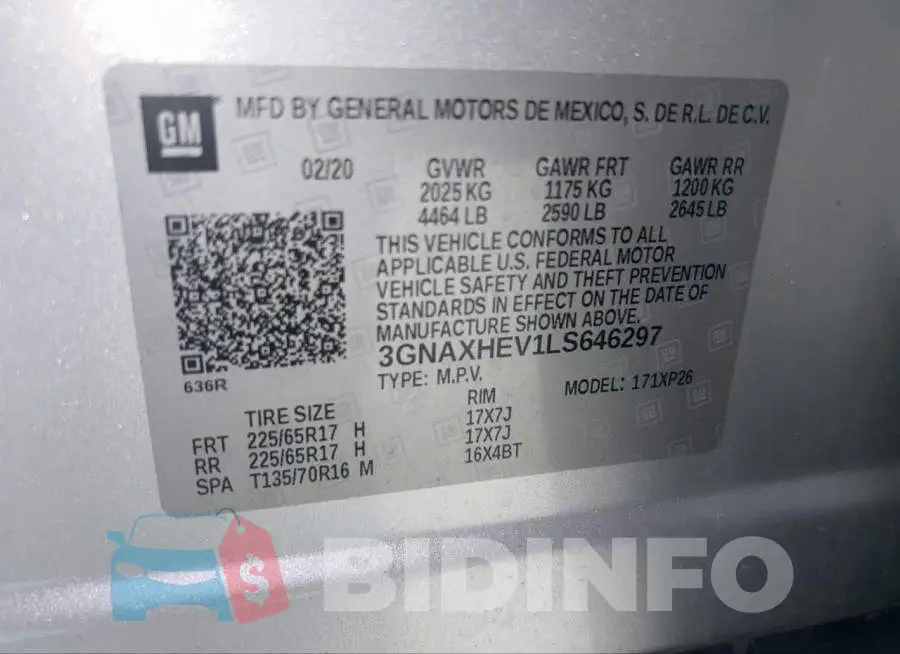 3GNAXHEV1LS646297 Photo# 9