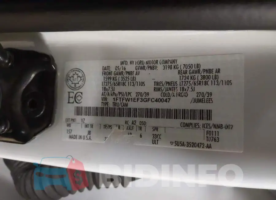 1FTFW1EF3GFC40047 Photo# 9