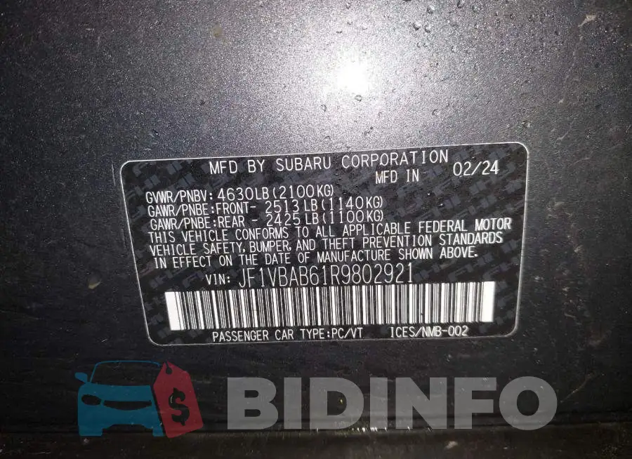 JF1VBAB61R9802921 Photo# 9